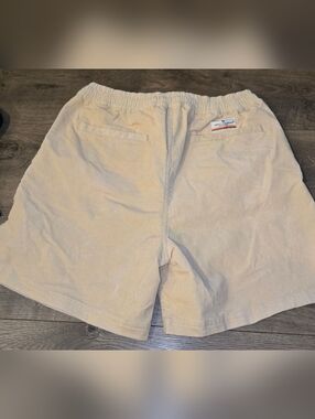 Simply Southern Men's Cream Corduroy Elastic-Waist Shorts